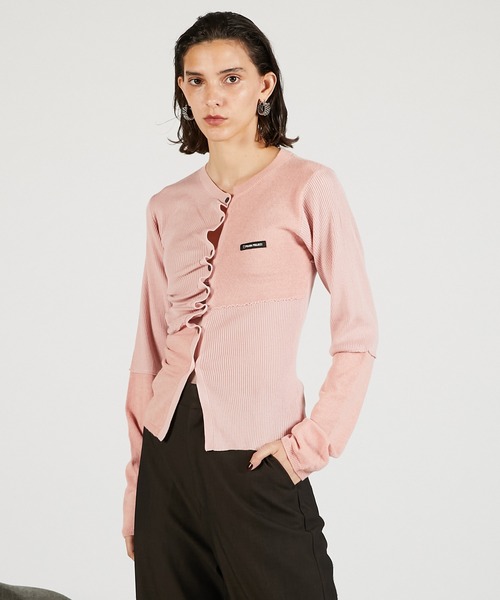 PRANK PROJECT(プランクプロジェクト)の「ランダムボタンニットトップ / Random Button Knit Top(ニット/セーター・レディース・ピンク/チャコールグレー/ブラック・FREE)」の12枚目の写真