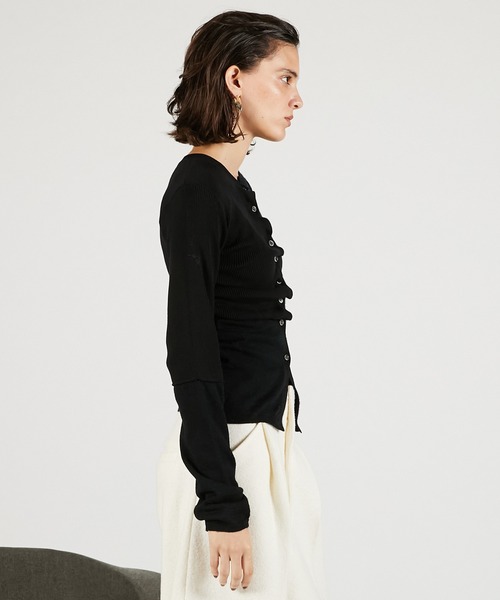 PRANK PROJECT(プランクプロジェクト)の「ランダムボタンニットトップ / Random Button Knit Top(ニット/セーター・レディース・ピンク/チャコールグレー/ブラック・FREE)」の16枚目の写真