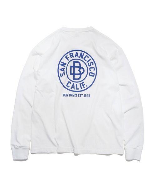 BEN DAVIS(ベンデイビス)の「《BEN DAVIS》PRINT LONG SLEEVE TEE(Tシャツ/カットソー・メンズ・ホワイト/ブラック・MEDIUM/LARGE/X-LARGE/SMALL)」の4枚目の写真