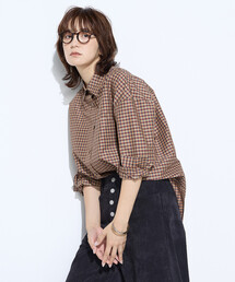 コンパクトオーガニックコットンECOPETチェック シャツ