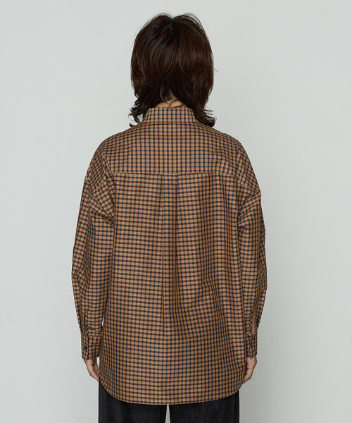 COMME CA Wardrobe（コムサワードローブ）の「コンパクトオーガニックコットンECOPETチェック シャツ（シャツ/ブラウス・レディース・キャメル・FREE）」の8枚目の写真