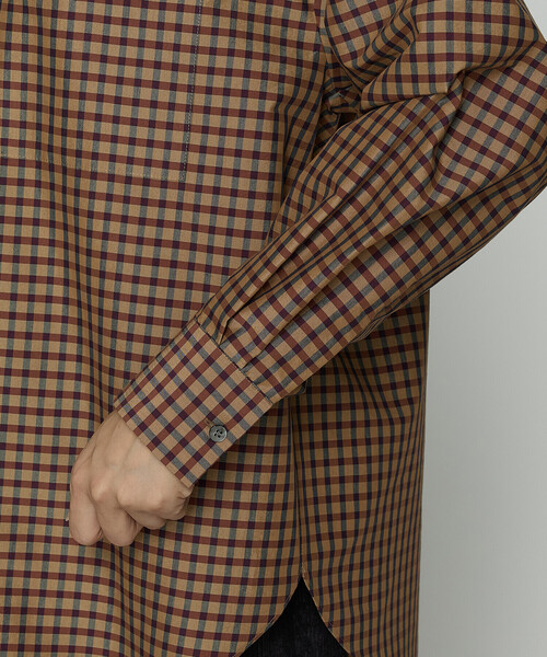 COMME CA Wardrobe（コムサワードローブ）の「コンパクトオーガニックコットンECOPETチェック シャツ（シャツ/ブラウス・レディース・キャメル・FREE）」の10枚目の写真