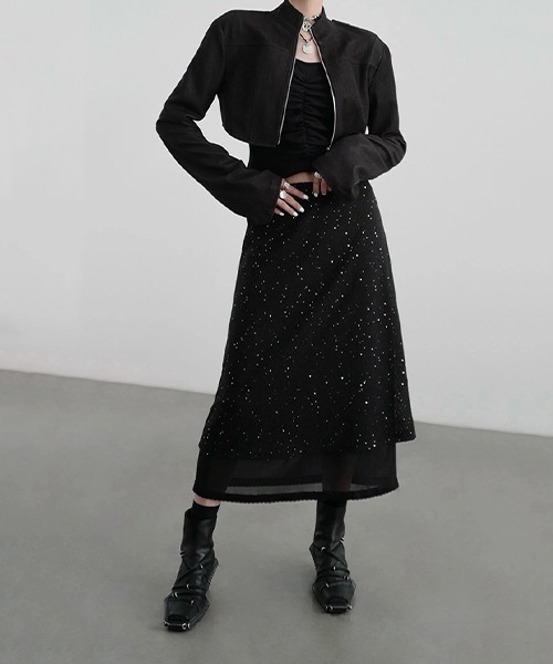 chuclla（チュクラ）の「【CHENTAITAI】コンビスリーブ ギャザートップ CTW25a019（Tシャツ/カットソー・レディース・ホワイト/ブラック・M）」の12枚目の写真