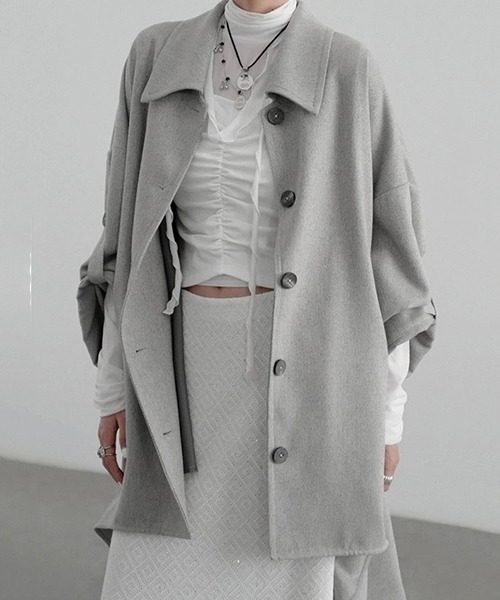 chuclla（チュクラ）の「【CHENTAITAI】コンビスリーブ ギャザートップ CTW25a019（Tシャツ/カットソー・レディース・ホワイト/ブラック・M）」の20枚目の写真