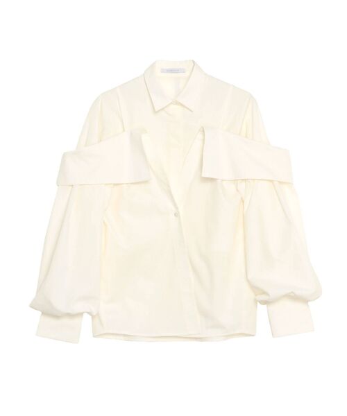 ELENDEEK（エレンディーク）の「レイヤードオフショルダーシャツ（シャツ/ブラウス・レディース・オフホワイト/ブルー・FREE）」の11枚目の写真