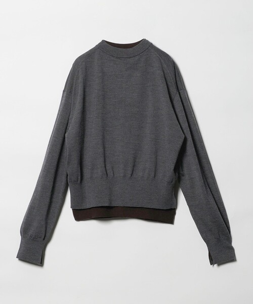 UNITED ARROWS（ユナイテッドアローズ）の「ツイン クルーネック カーディガン（カーディガン/ボレロ・レディース・ブラック/ダークグレー・FREE）」の14枚目の写真