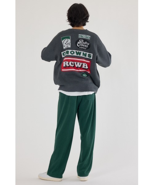 RODEO CROWNS WIDE BOWL(ロデオクラウンズワイドボウル)の「SIGNSニットカーディガン(カーディガン/ボレロ・メンズ・マスタード/スモークグレー/グレー×ホワイト・MEDIUM/LARGE)」の17枚目の写真