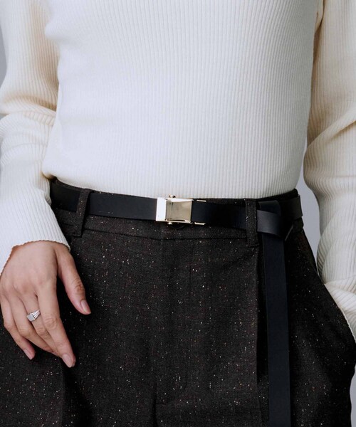 UNTITLED（アンタイトル）の「【LEFIJE】レザーガチャベルト（ベルト・レディース・ダークブラウン/ブラック・00）」の8枚目の写真