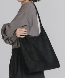 Faux Suede Tote Bag with Pouch / ポーチ付き フェイクスエード トートバッグ