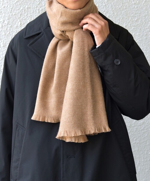 SHIPS any（シップス エニィ）の「SHIPS any: サープラスヤーン ウール カシミヤ ストール◇（ストール/ショール・メンズ・ライトグレー/コバルトブルー/キャメル/オフホワイト・ONE SIZE）」の9枚目の写真