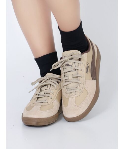 PUMA(プーマ)の「【PUMA】PALERMO POP(スニーカー・レディース・ベージュ・M/L)」の1枚目の写真