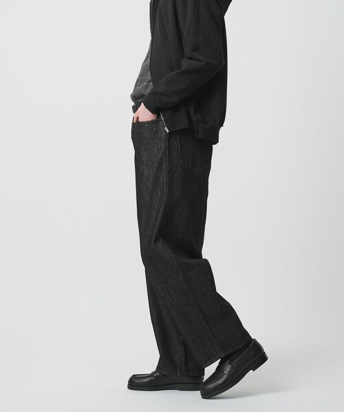 BEAUTY&YOUTH UNITED ARROWS(ビューティーアンドユースユナイテッドアローズ)の「ワンウォッシュ バギー テーパード 5ポケット デニム パンツ NO.9(デニムパンツ・メンズ・ブラック/ネイビー・M/XL/S/L)」の9枚目の写真