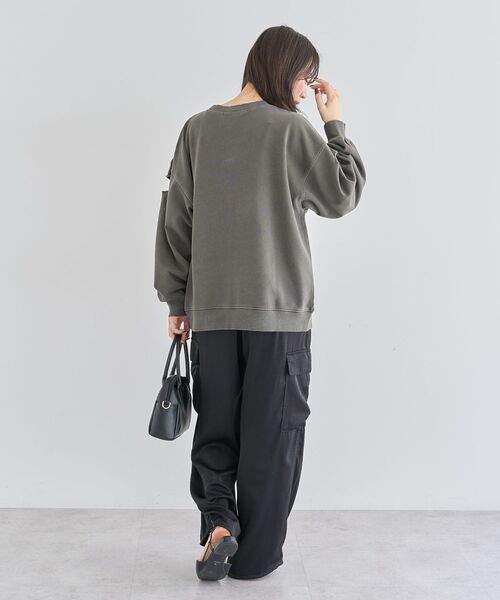 Green　Parks（グリーンパークス）の「・DOUBLE FLAGS カットオフピグメントスウェット（スウェット・レディース・チャコールグレー/ブラウン/ネイビー・FREE）」の22枚目の写真