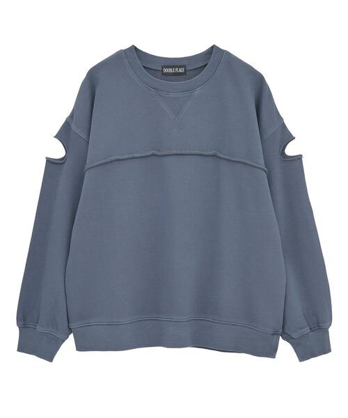 Green　Parks（グリーンパークス）の「・DOUBLE FLAGS カットオフピグメントスウェット（スウェット・レディース・チャコールグレー/ブラウン/ネイビー・FREE）」の14枚目の写真