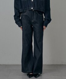 mline（エムライン）の「[mline]ノンウォッシュ バギーデニム（デニムパンツ）」