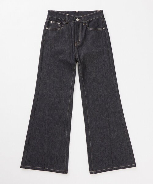 mline（エムライン）の「[mline]ノンウォッシュ バギーデニム（デニムパンツ・レディース・ネイビー・1/2）」の6枚目の写真