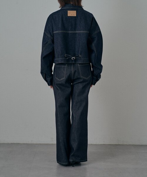 mline（エムライン）の「[mline]ノンウォッシュ バギーデニム（デニムパンツ・レディース・ネイビー・1/2）」の9枚目の写真