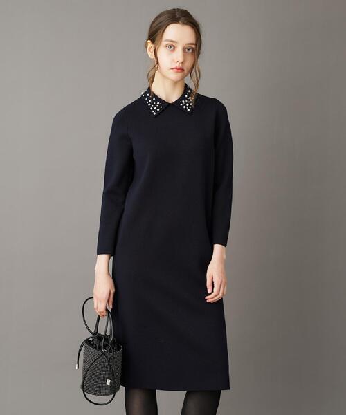 DRESSTERIOR（ドレステリア）の「ビジューカラーニットワンピース（ワンピース・レディース・チャコールグレー/ネイビー・36/34/38）」の2枚目の写真