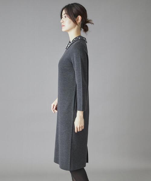 DRESSTERIOR（ドレステリア）の「ビジューカラーニットワンピース（ワンピース・レディース・チャコールグレー/ネイビー・36/34/38）」の9枚目の写真