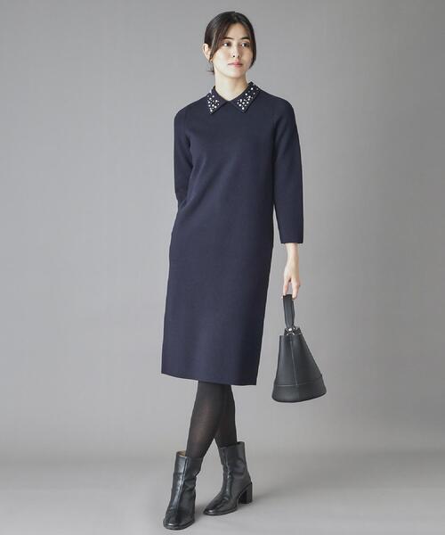 DRESSTERIOR（ドレステリア）の「ビジューカラーニットワンピース（ワンピース・レディース・チャコールグレー/ネイビー・36/34/38）」の21枚目の写真