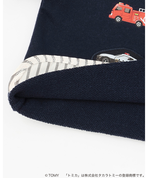 petit main（プティマイン）の「【TOMICA】裾チェックトレーナー（スウェット・キッズ・ブルー/ベージュ/ネイビー・120cm/130cm/100cm/110cm/90cm/80ｃｍ）」の9枚目の写真