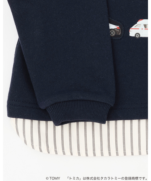 petit main（プティマイン）の「【TOMICA】裾チェックトレーナー（スウェット・キッズ・ブルー/ベージュ/ネイビー・120cm/130cm/100cm/110cm/90cm/80ｃｍ）」の15枚目の写真