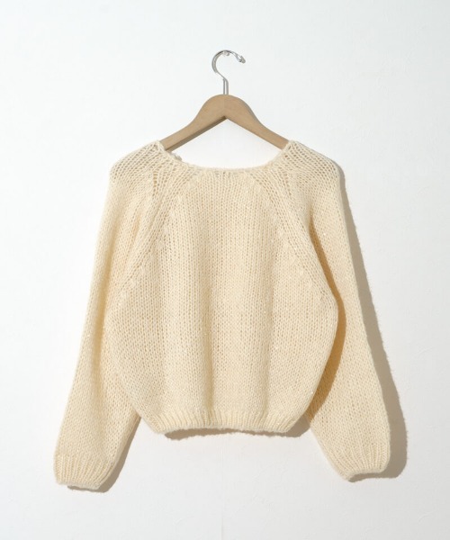 flower（フラワー）の「オーロラニットトップ4（ニット/セーター・レディース・アイボリー/ネイビー・FREE）」の4枚目の写真