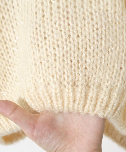 flower（フラワー）の「オーロラニットトップ4（ニット/セーター・レディース・アイボリー/ネイビー・FREE）」の11枚目の写真