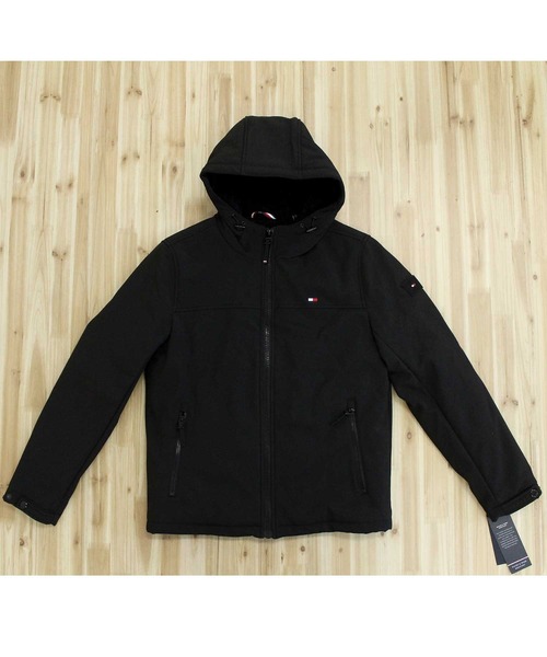 トミーヒルフィガー 裏ボアビッグレターフーディソフトシェル