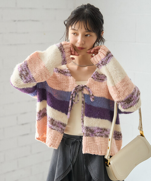 【美品】ヨーク　ボーダーカーディガン　オーバーサイズ YOKE/ヨーク/MOHAIR BORDER CARDIGAN | GARDEN（ガーデン） ｜【公式