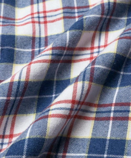 The DUFFER of ST.GEORGE（ザダファーオブセントジョージ）の「[INDIGO LABEL] INDIGO CHECK RIBBED SHIRT：インディゴチェック リブ袖シャツ（シャツ/ブラウス・メンズ・ネイビー/グレー・X-LARGE/LARGE/MEDIUM/SMALL）」の8枚目の写真