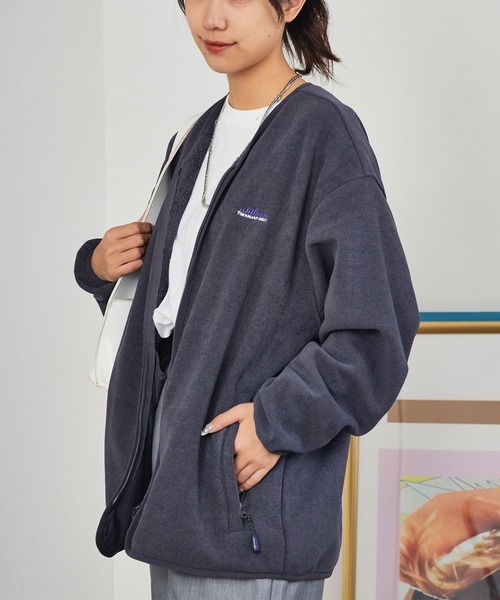 THOUSAND MILE（サウザンドマイル）の「THOUSAND MILE/サウザンドマイル KNIT FREECE ZIP CARDIGAN ダブルジップ ニットカーディガン 冬服（カーディガン/ボレロ・メンズ・サンドベージュ/チャコール/ブラック・L/XS/XL/M）」の3枚目の写真