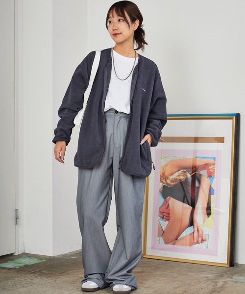 THOUSAND MILE（サウザンドマイル）の「THOUSAND MILE/サウザンドマイル KNIT FREECE ZIP CARDIGAN ダブルジップ ニットカーディガン 冬服（カーディガン/ボレロ・メンズ・サンドベージュ/チャコール/ブラック・L/XS/XL/M）」の17枚目の写真