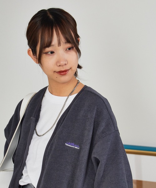 THOUSAND MILE（サウザンドマイル）の「THOUSAND MILE/サウザンドマイル KNIT FREECE ZIP CARDIGAN ダブルジップ ニットカーディガン 冬服（カーディガン/ボレロ・メンズ・サンドベージュ/チャコール/ブラック・L/XS/XL/M）」の21枚目の写真
