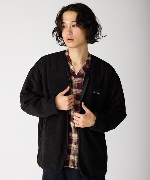 THOUSAND MILE（サウザンドマイル）の「THOUSAND MILE/サウザンドマイル KNIT FREECE ZIP CARDIGAN ダブルジップ ニットカーディガン 冬服（カーディガン/ボレロ・メンズ・サンドベージュ/チャコール/ブラック・L/XS/XL/M）」の4枚目の写真
