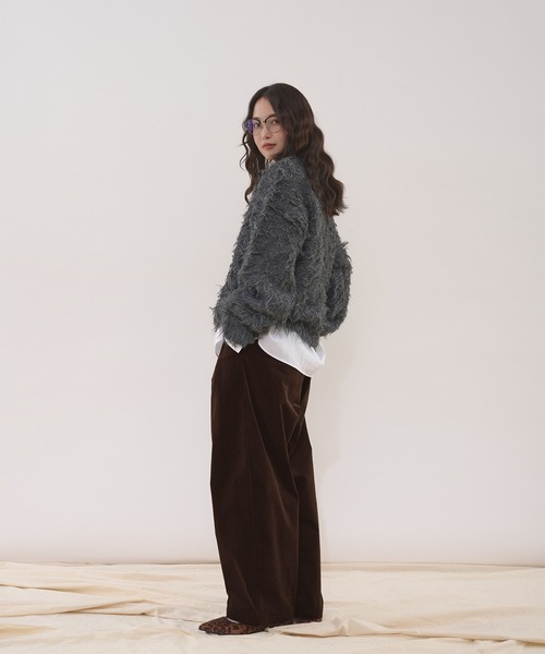 MUHET(ミュエータ)の「shaggy knit pullover / シャギーニットプルオーバー(ニット/セーター・レディース・ブラウン/カーキ/チャコールグレー・FREE)」の11枚目の写真