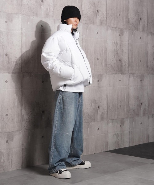 1111clothing(ワンフォークロージング)の「トライバル パフ ショートブルゾン / Tribal Puff Short Blouson(ダウンジャケット/コート・メンズ・ホワイト/ブラック・XL/L/M)」の10枚目の写真