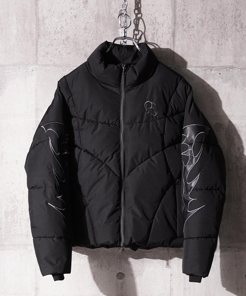 1111clothing(ワンフォークロージング)の「トライバル パフ ショートブルゾン / Tribal Puff Short Blouson(ダウンジャケット/コート・メンズ・ホワイト/ブラック・XL/L/M)」の12枚目の写真