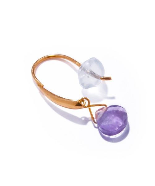 les bonbon（ルボンボン）の「【les bon bon】serendip amethyst pierce/セレンディップ アメジスト ピアス BOB843（ピアス（両耳用）・レディース・ゴールド・FREE）」の3枚目の写真