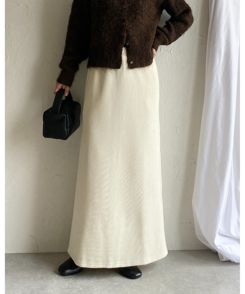 コーデュロイスカート セール】裏起毛フリースタイトロングコーデュロイスカート（スカート