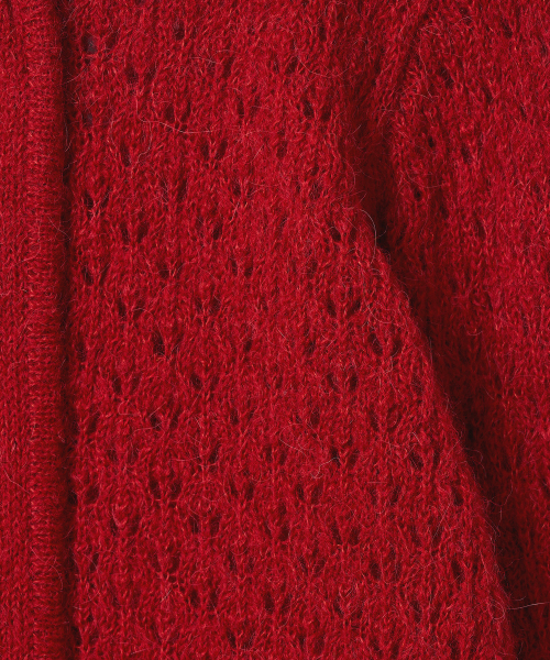 TTUDEMENT(トュードメント)の「ALPACA EYELET CARDIGAN RED(カーディガン/ボレロ・レディース・その他・FREE)」の8枚目の写真