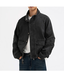 UNDEROFF（アンダーオフ）の「ヴィンテージウォッシングクロップフィールドジャケットブラック（ミリタリージャケット）」