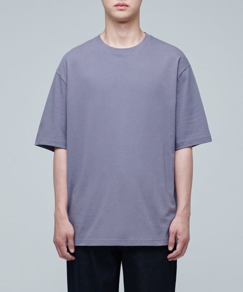 MUSINSA STANDARD（ムシンサスタンダード）の「リラックスフィットクルーネックTシャツ2 [パープルグレー]（Tシャツ/カットソー・メンズ・その他・XXX-LARGE/MEDIUM/LARGE/X-LARGE/XX-LARGE）」の2枚目の写真