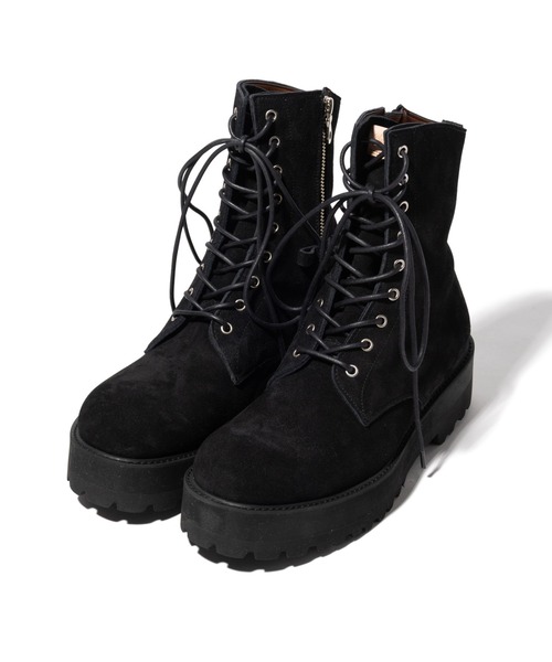 glamb(グラム)の「Bohemian Drape Boots / ボヘミアンドレープブーツ(ブーツ・メンズ・ベージュ/ブラック・25.5/26.5/27.5/28.5)」の2枚目の写真