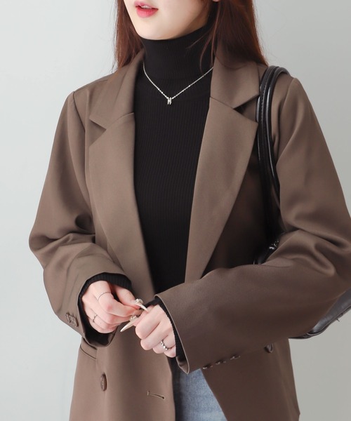 WEGO(ウィゴー)の「WEGO/リブタートルニット(ニット/セーター・レディース・ホワイト/レッド/ブラック・MEDIUM/SMALL)」の4枚目の写真