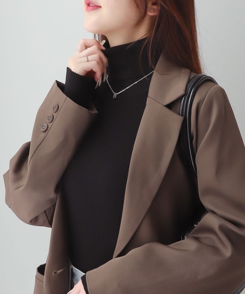 WEGO(ウィゴー)の「WEGO/リブタートルニット(ニット/セーター・レディース・ホワイト/レッド/ブラック・MEDIUM/SMALL)」の11枚目の写真
