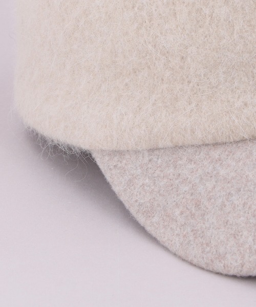 CA4LA（カシラ）の「YK ANGORA WOOL CAP（キャップ・メンズ・ブラック/チャコールグレー/ベージュ・ONESIZE）」の8枚目の写真