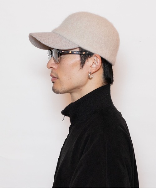 CA4LA（カシラ）の「YK ANGORA WOOL CAP（キャップ・メンズ・ブラック/チャコールグレー/ベージュ・ONESIZE）」の9枚目の写真