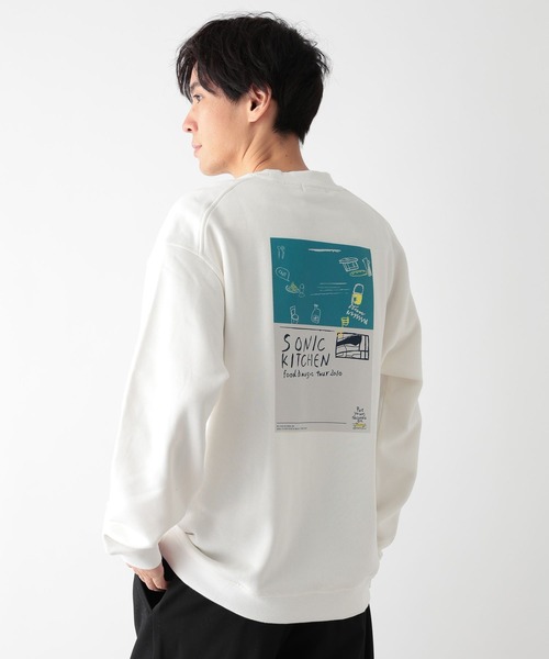 GLOBAL WORK（グローバルワーク）の「ソフトタッチスウェット/裏起毛/ロゴ/580800（スウェット・メンズ・パープル/ホワイト系その他2/チャコールグレー/ホワイト/グレー/カーキ・SMALL/LARGE/MEDIUM/X-LARGE）」の17枚目の写真