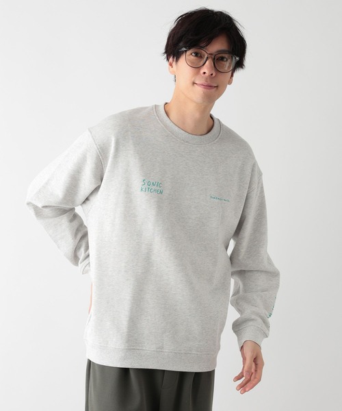 GLOBAL WORK（グローバルワーク）の「ソフトタッチスウェット/裏起毛/ロゴ/580800（スウェット・メンズ・パープル/ホワイト系その他2/チャコールグレー/ホワイト/グレー/カーキ・SMALL/LARGE/MEDIUM/X-LARGE）」の13枚目の写真